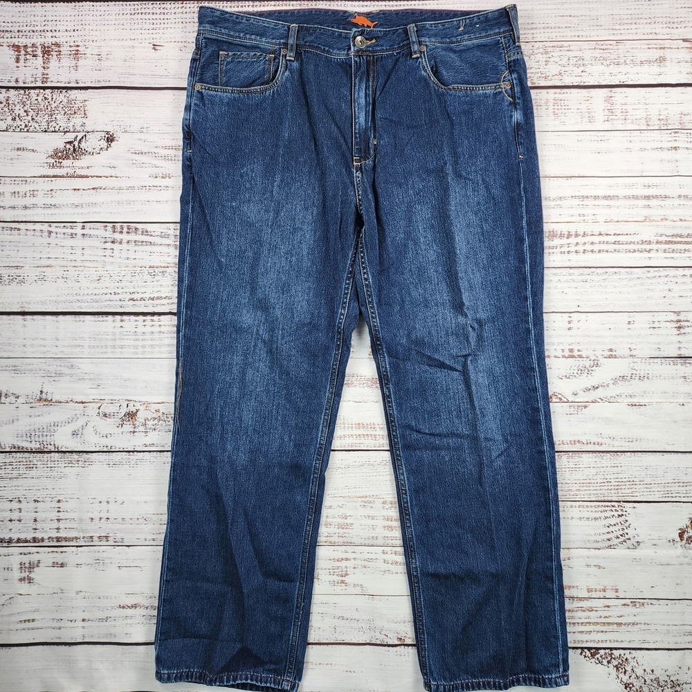 Tommy Bahama Denim Jeans Mens 40x30 Straight Leg Med Wash Tencel Blend